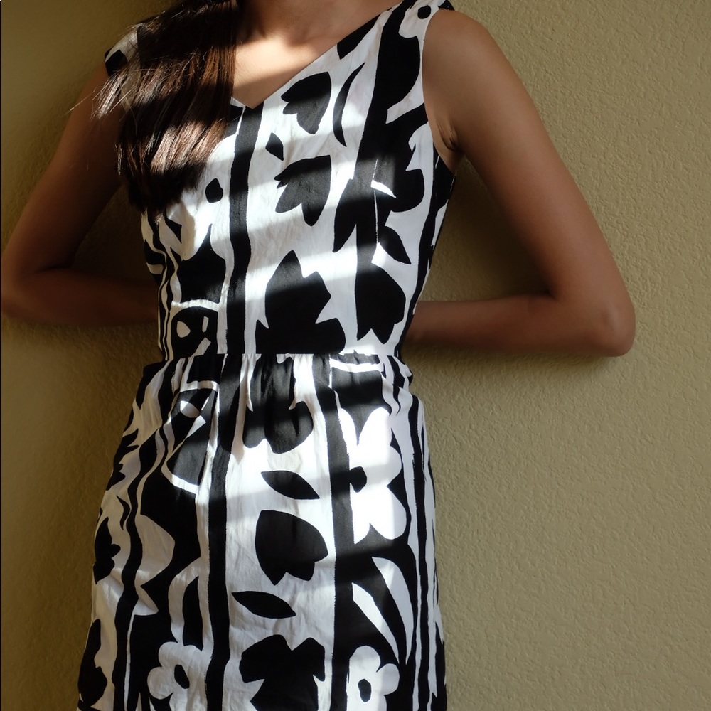 Bold, Black and white floral dress